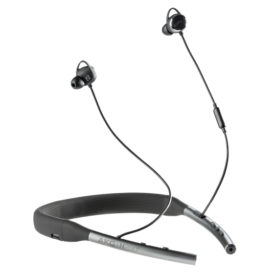 AKG N200NC Wireless - Grey - Wireless, Adaptive Noise Cancelling In-Ear Headphones - Hero