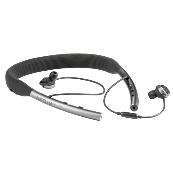 AKG N200NC Wireless - Grey - Wireless, Adaptive Noise Cancelling In-Ear Headphones - Front